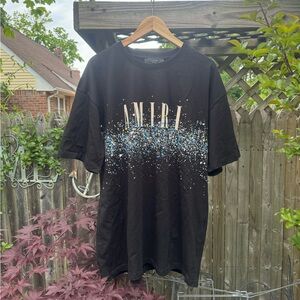 AMIRI Black splatter paint T-shirt XXL (Mens)